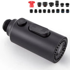 3-Mode Pull-Out Faucet Replacement Nozzle | High Pressure Faucet Spray Nozzle Richie's - Matte black