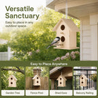 Wooden Birdhouse Dual Entrance Holes Garden Décor Nesting Box Decorative Birdhouse Richie's