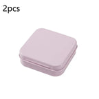 2-Pack Square Flip Top Tin Box – Portable Small Item Organizer Tin Storage Box Richie's A3