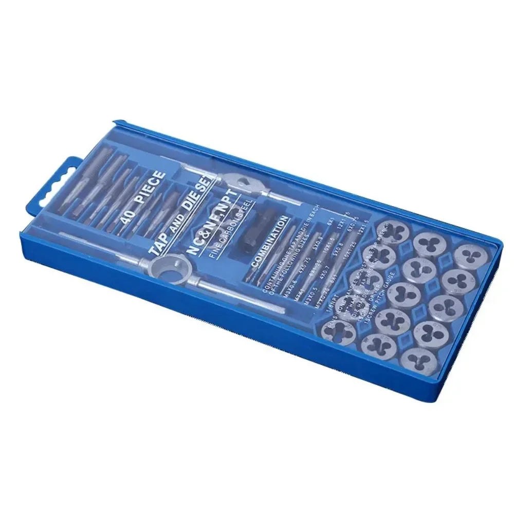 TOTNEND 40pc Metric Tap & Die Set M3–M12 with Storage Case Tap & Die Set Richie's