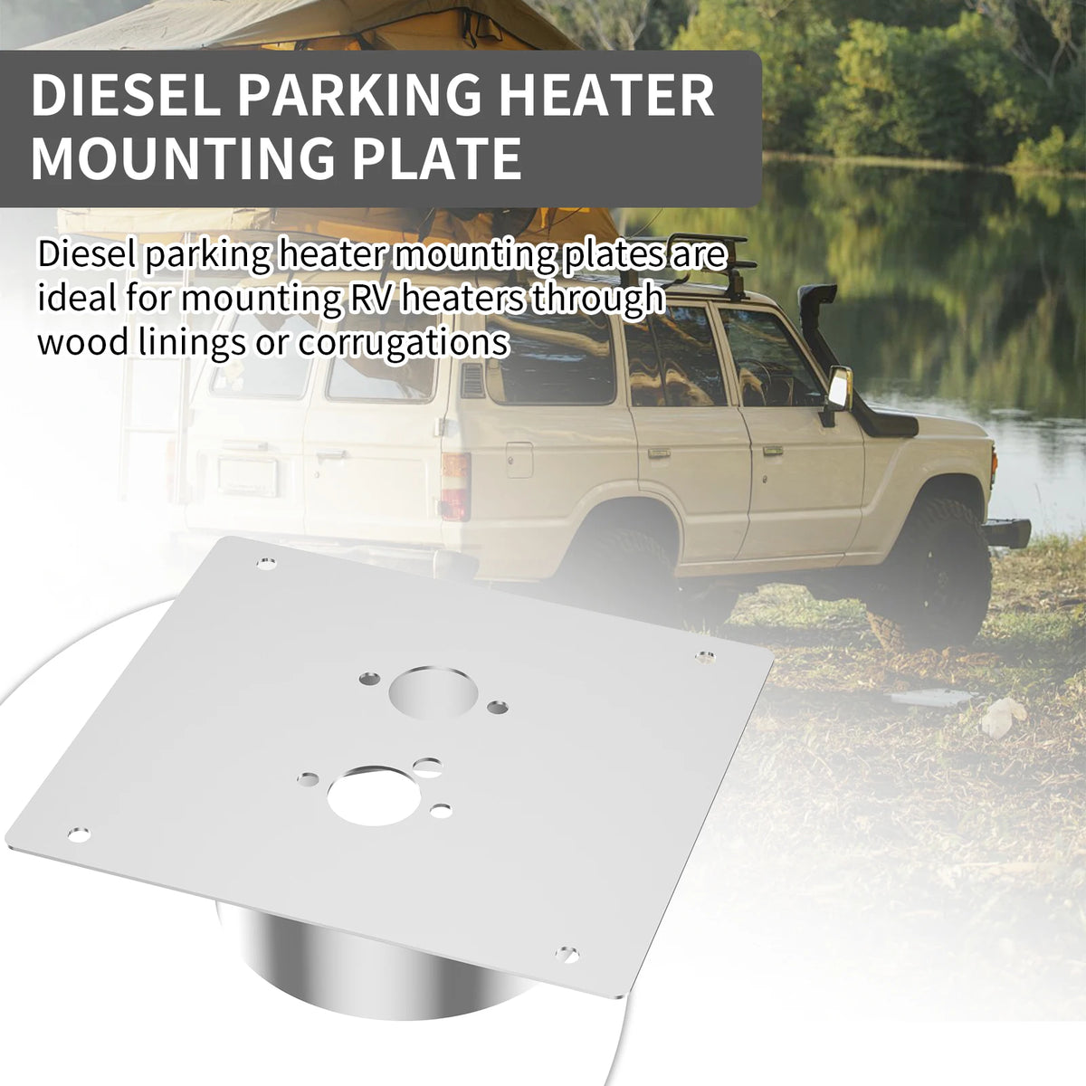 Diesel Heater Turret Mount Plate – 60mm Stainless Steel Bracket Heater Mount Bracket Richie's