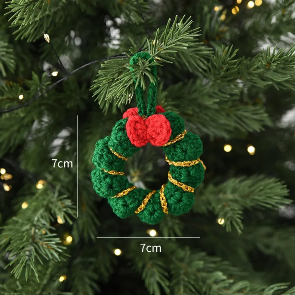 Handmade Woolen Christmas Ornaments – Santa, Elk & Tree Pendants Christmas Ornament Richie's C