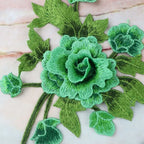 3D Flower Embroidery Applique Pair – Handmade Sew-On Patch Embroidery Applique Patch Richie's