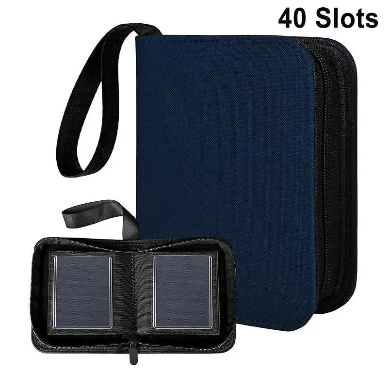 40-Slot PU Leather Card Binder Zipper Album – TCG & Sport Cards Card Storage Binder Richie's A2