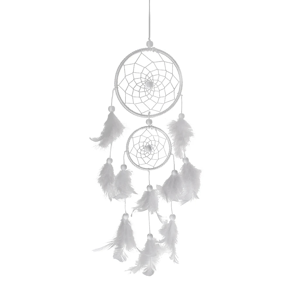 White Handmade Dream Catcher Wall Pendant | Boho Home Decor Dream Catcher Pendant Richie's WHITE