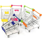 Mini Iron Shopping Cart Toy, Craft Display & Storage Holder Mini Toy Cart Richie's