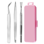 Stainless Steel Lice & Tick Remover Tweezers Set – Dogs & Cats Pet Grooming Tools Richie's 3pcs Set-D