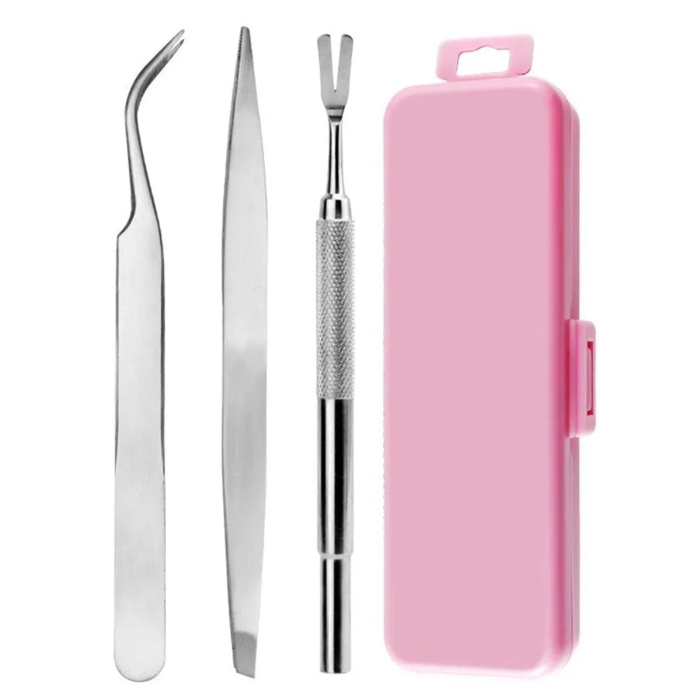 Stainless Steel Tick & Lice Remover Tweezer Set – Dogs & Cats Pet Grooming Tool Richie's 3pcs Set-D