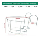 Adjustable Iron Hanging Plant Rack – Balcony Railing Pot Holder Hanging Plant Rack Richie's L 25cm White