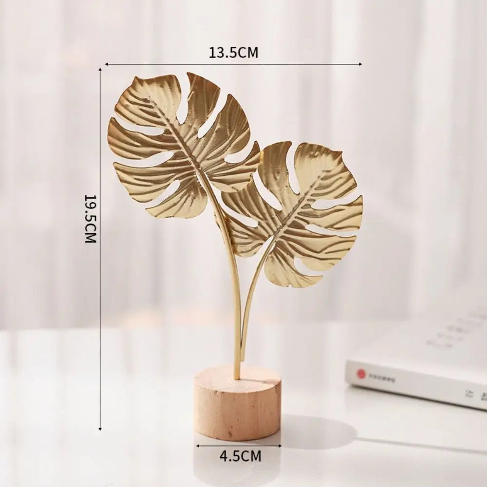 Golden Ginkgo Leaf Metal Ironwork Home Decor Ornament Home Decor Ornament Richie's