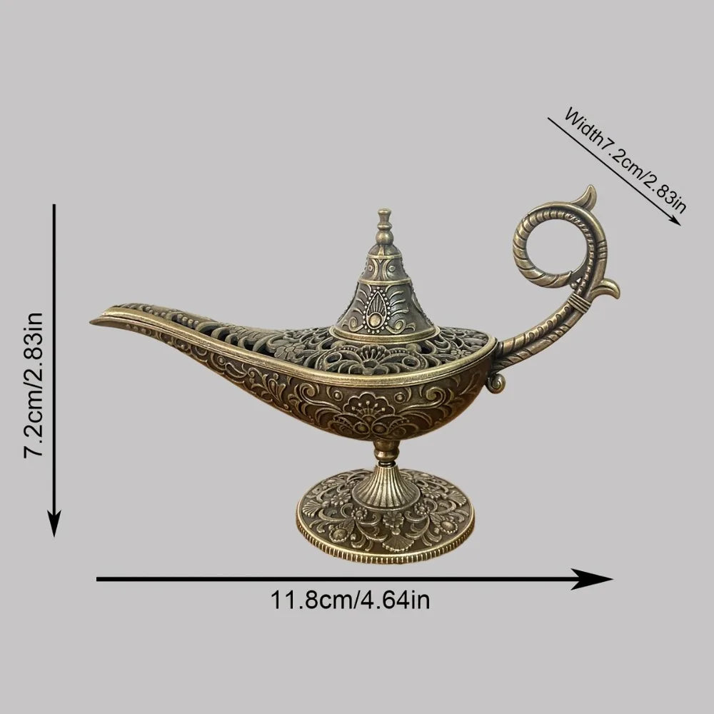 Antique Aladdin Lamp Metal Incense Burner – Aroma Home Décor Incense Burner Richie's
