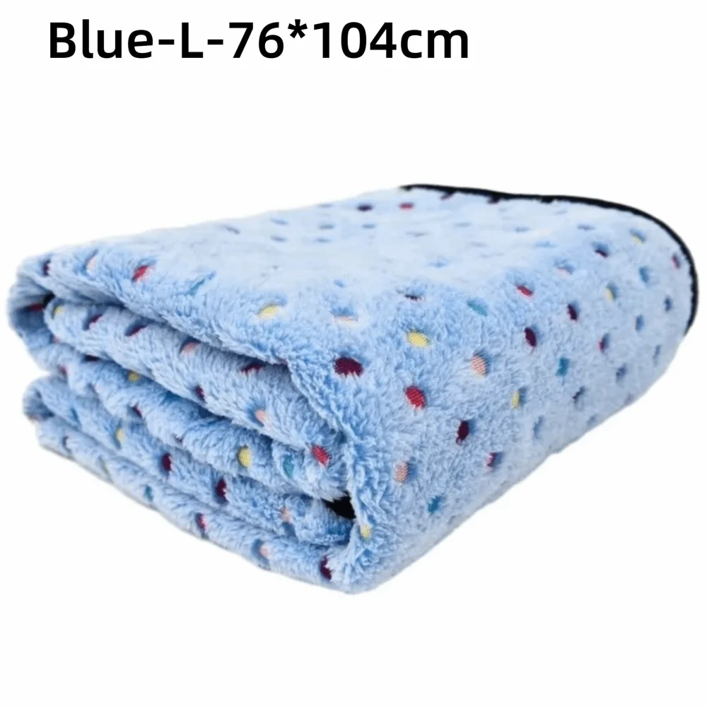 Ultra-Soft Machine Washable Pet Blanket for Dogs & Cats Pet Bed Blanket Richie's Blue-L