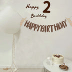 Forest Leaf Letter Banner – Boho Birthday Party Decoration Party Banner Decoration Richie's