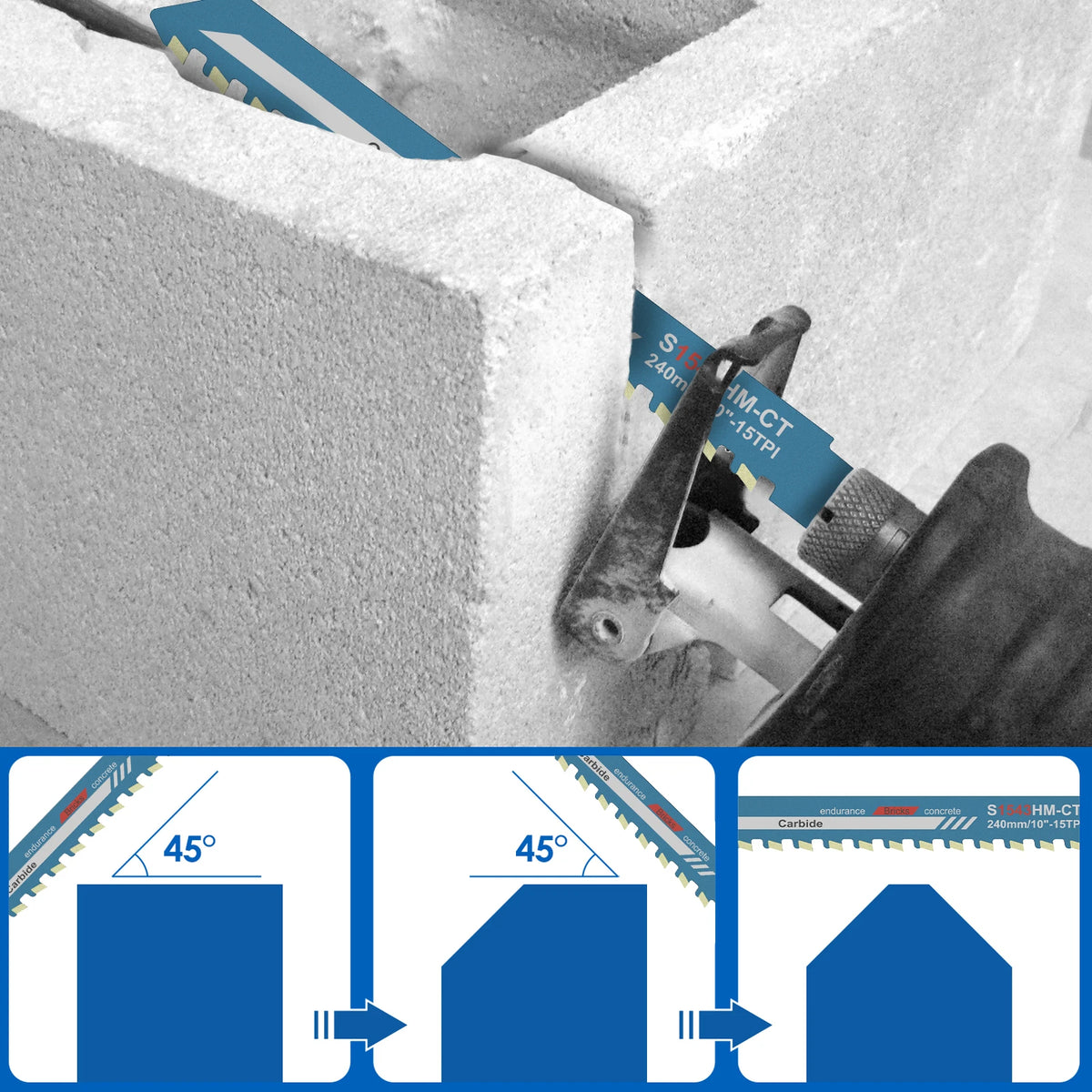 Toorise Reciprocating Saw Blade 10–20" Alloy Steel Masonry Reciprocating Saw Blade Richie's