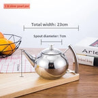 Stainless Steel Teapot Kettle 1L–2L with Filter | Gas & Induction Stovetop Tea Kettle Richie's 1.5LSilver Pearl Pot