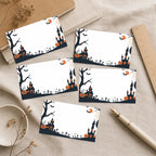 50pcs Halloween Blank Message Cards – Pumpkin & Castle Design Greeting Cards Richie's