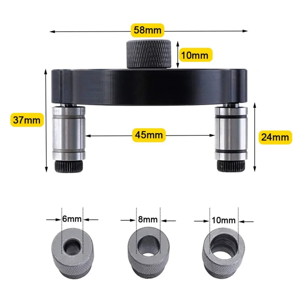 Self-Centering Dowel Drill Guide Jig – 6mm 8mm 10mm Bushings Woodworking Drill Jig Richie's