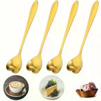 10-Piece Heart-Shaped Stainless Steel Coffee Spoon Set Coffee Spoon Set Richie's
