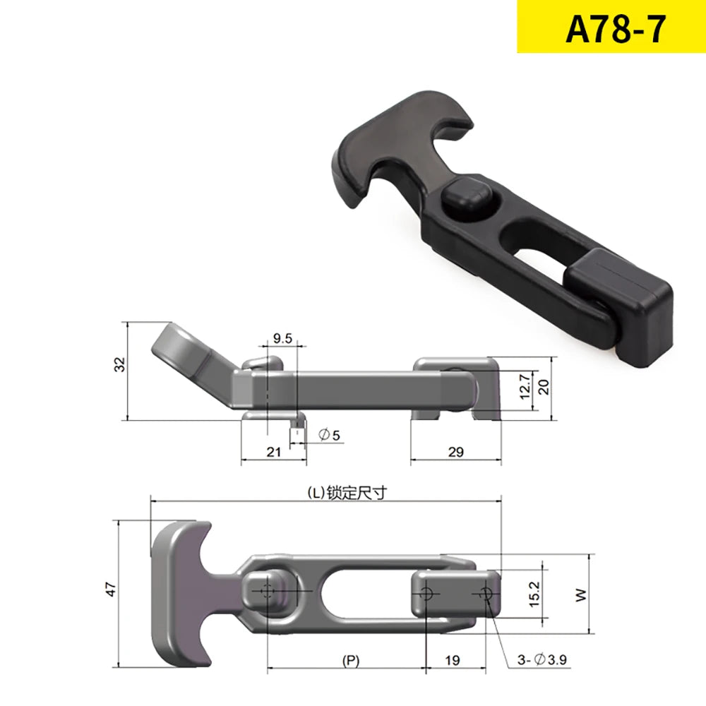 Flexible T-Handle Rubber Draw Latch – Cooler, Boat & Tool Box Rubber Draw Latch Richie's A78-7