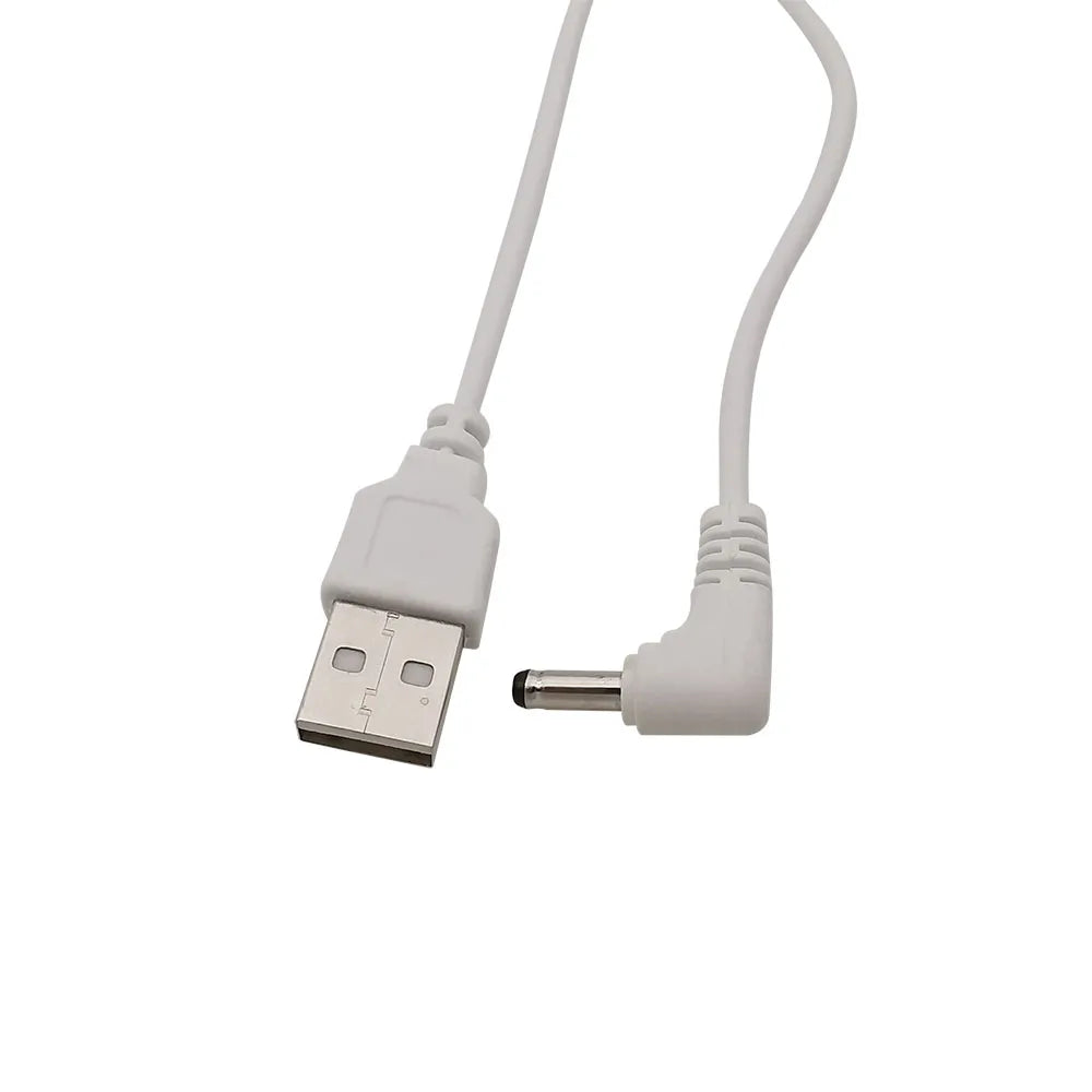 USB to 3.5mm x 1.35mm DC 5V Charging Cable 100cm – White USB Power Cable Richie's