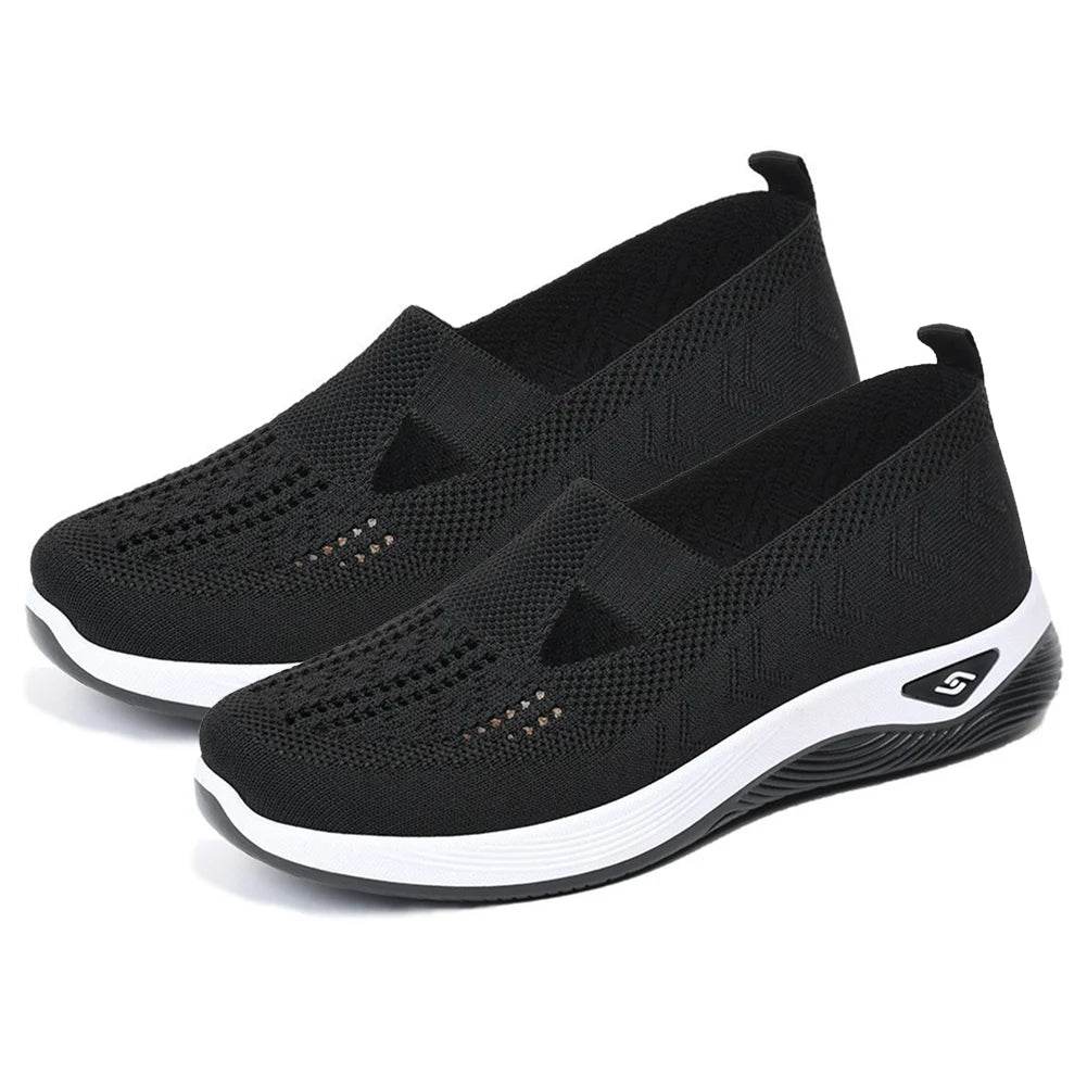 Women's Breathable Barefoot Sneakers with Arch Support Women's Walking Sneakers Richie's Black 39