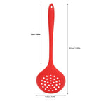 2-Pack Silicone Slotted Spoon Set – Skimmer & Strainer Silicone Kitchen Utensil Richie's Red