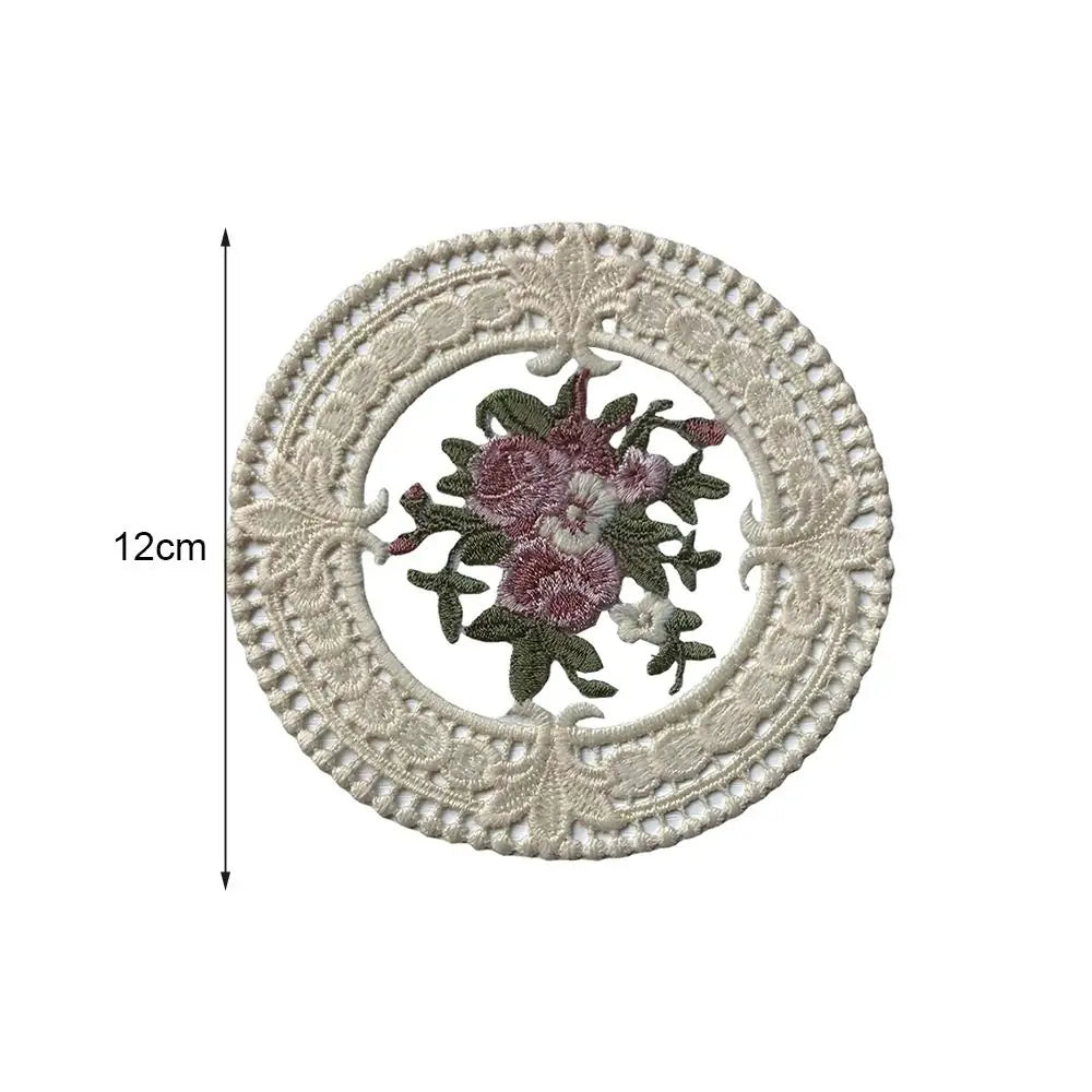 Embroidery Lace Coasters Set of 5 – Fabric Table Mats Fabric Coasters Set Richie's