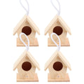 4Pcs Hanging Wooden Birdhouse Set | Platane Wood Bird Nest Hanging Birdhouse Set Richie's 4Pcs