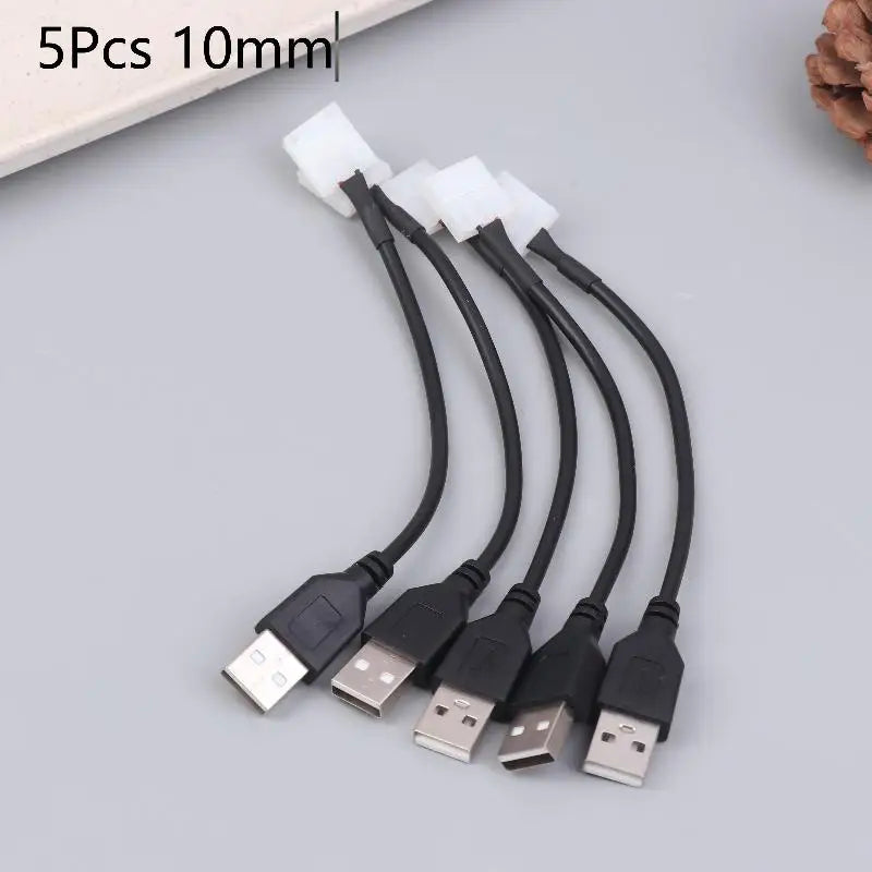 USB to 2-Pin LED Strip Connector 8mm 10mm No-Weld 5/10Pcs LED Strip Connector Richie's A2 5Pcs 10mm
