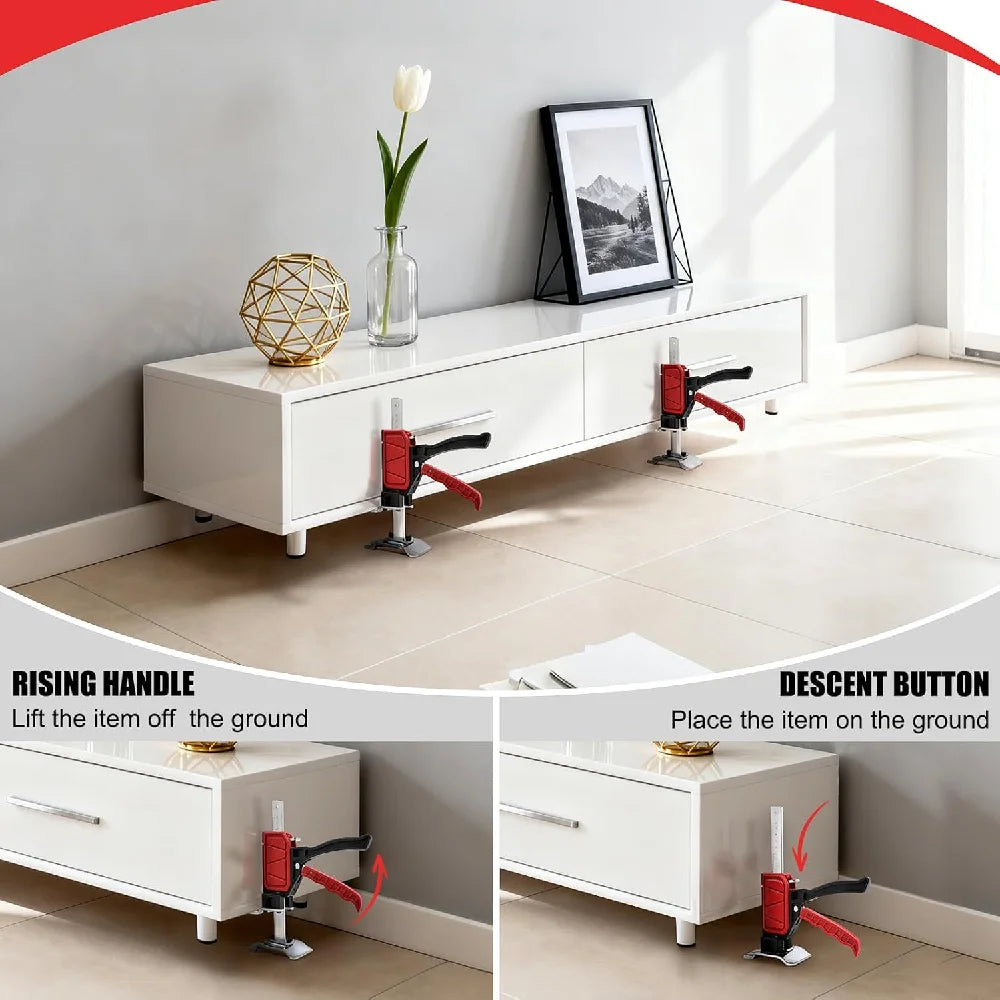 Heavy Duty Arm Jack Cabinet Lifter – Adjustable Furniture Install Tool Cabinet Lifting Jack Richie's