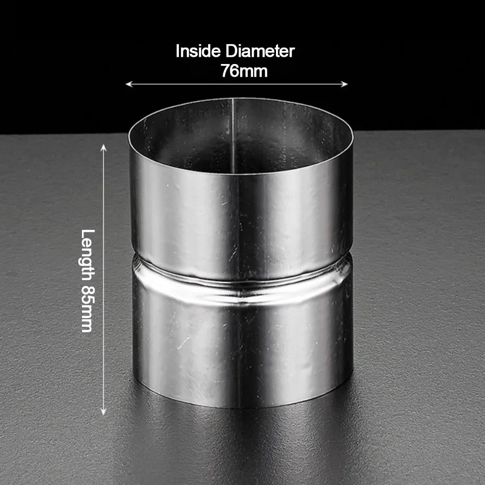 Stainless Steel Straight Pipe Coupling Adapter 51–102mm Pipe Coupling Adapter Richie's 76mm 16mm