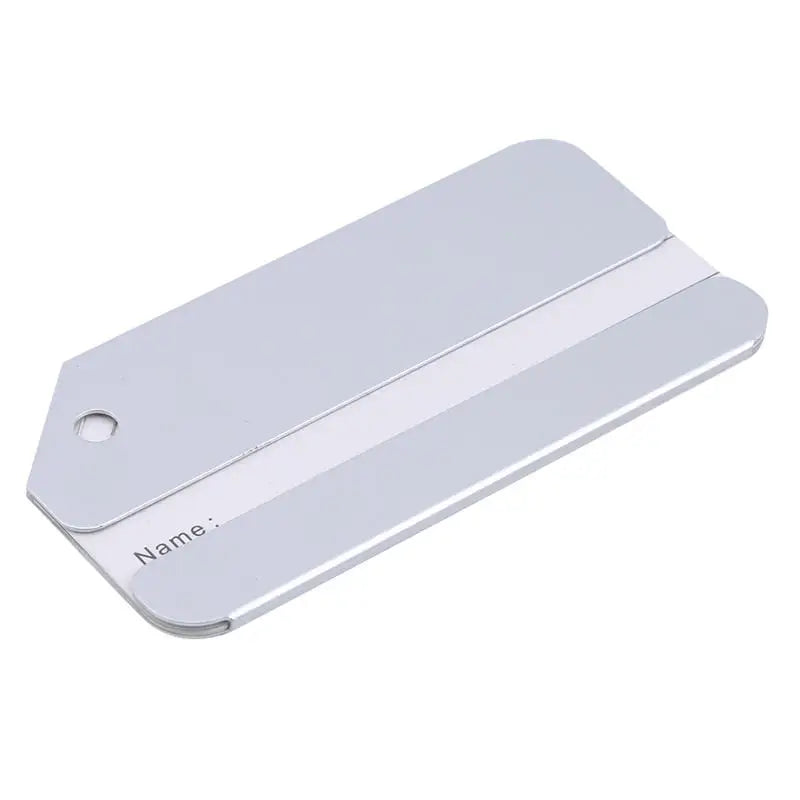 Aluminium Luggage Tag – Metal Name & Address Label Holder Luggage Tag Richie's Silvery