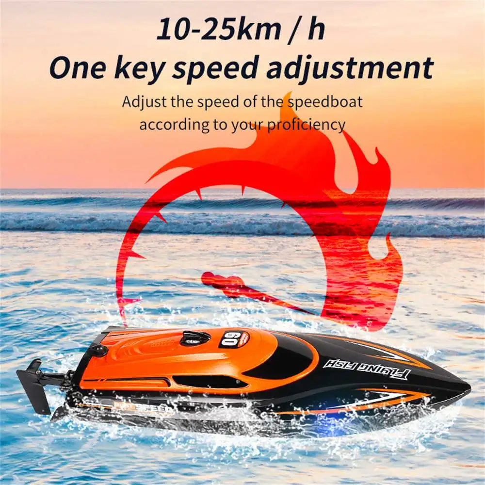 HXJRC HJ812 2.4G RC Speedboat 25km/h Waterproof LED Lights RC Racing Speedboat Richie's