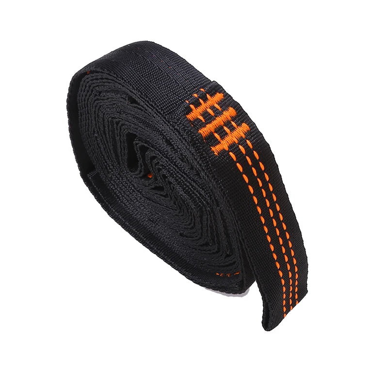 2PCS Hammock Tree Straps 600 lbs – Polyester 5-Ring Straps Hammock Straps Richie's orange
