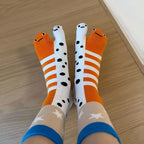 Women's Split-Toe Mid-Calf Socks – Abstract Trendy Designs Split-Toe Socks Richie's
