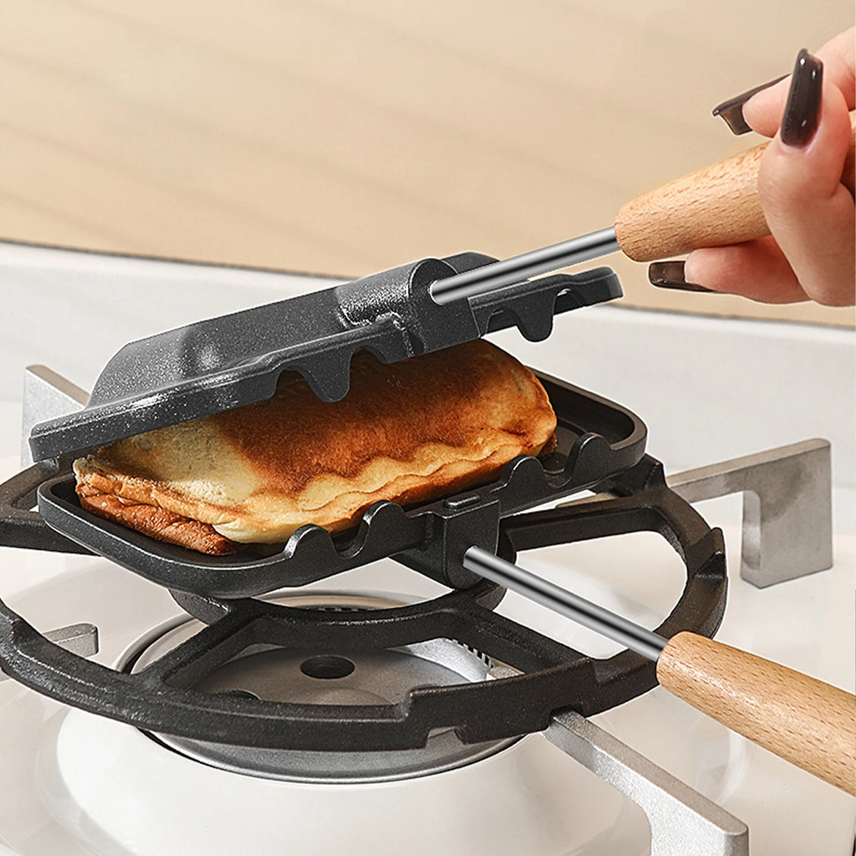 Flip Grill Pan Non-Stick Double-Sided Sandwich Maker Campfire Flip Grill Pan Richie's