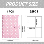 PU Leather 6-Ring Binder Magnetic Closure & Photo Card Sleeves Ring Binder Organizer Richie's