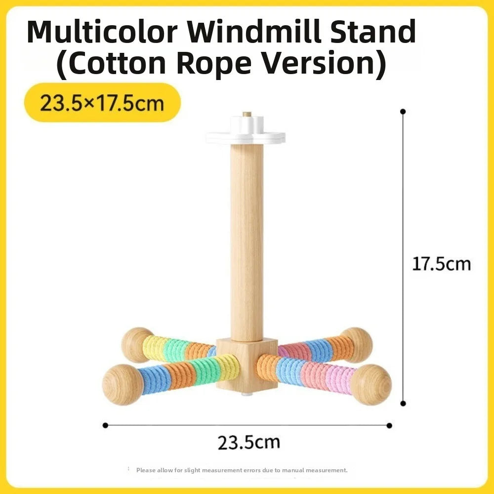 Wooden Bird Windmill Rotating Perch – Parrot Cage Toy Bird Cage Toy Richie's Colorful