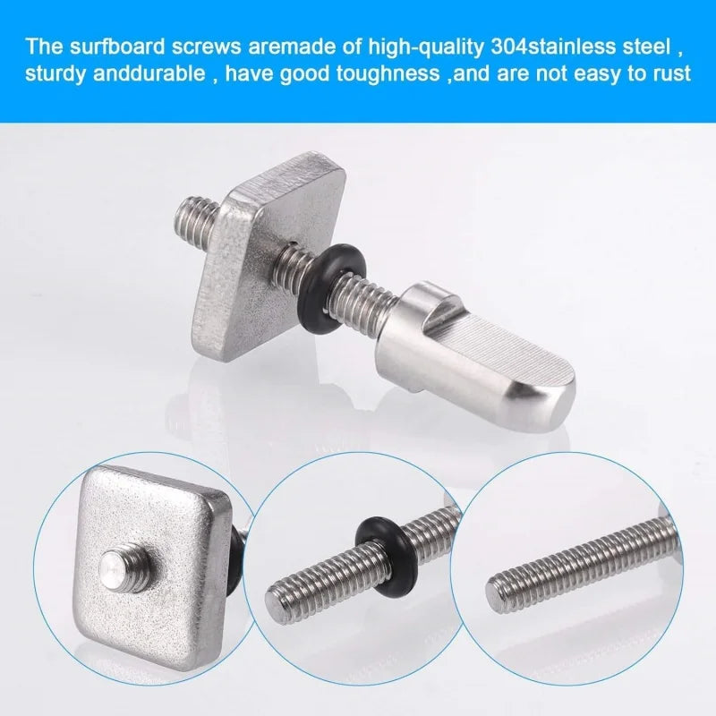 Stainless Steel Fin Screws – Longboard & Paddle Board Thumb Screws Fin Screws Richie's