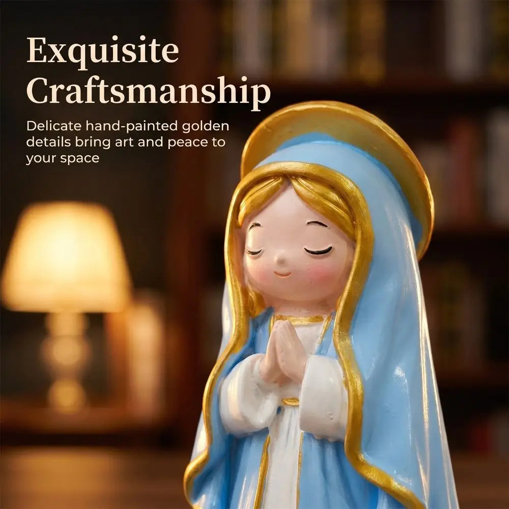 Warm Color Resin Girl Statue Desktop Ornament Home Décor Decorative Figurine Richie's