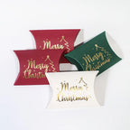 10pcs Golden Foil Christmas Pillow Gift Boxes – Small Wrap Gift Pillow Boxes Richie's