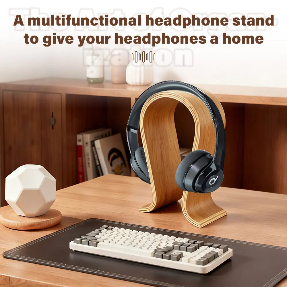 Wooden Headphone Stand Desk Hanger Holder – Universal Fit Headphone Stand Richie's