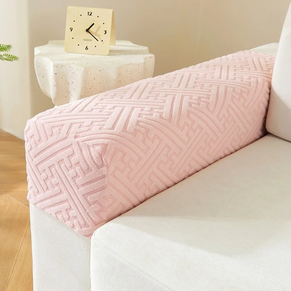 Universal Stretch Sofa Armrest Cover – Jacquard Arm Protector Sofa Armrest Cover Richie's Pink