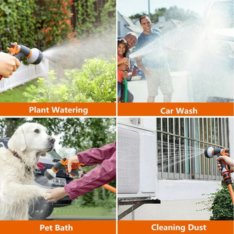 8-Pattern High-Pressure Garden Hose Spray Gun Adjustable Nozzle Garden Hose Nozzle Richie's