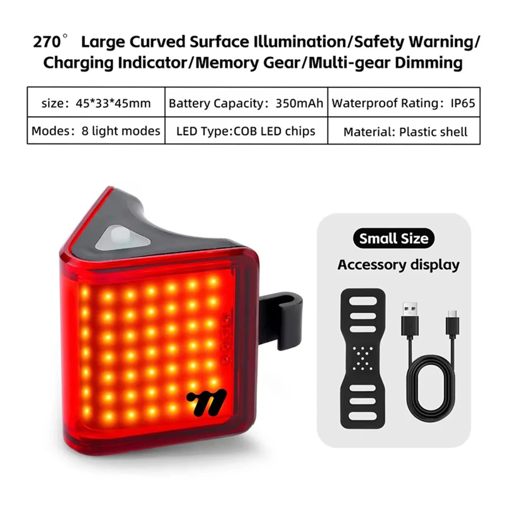 WEST BIKING Bike Tail Light 8 Modes IP65 Waterproof LED Rear Bike Tail Light Richie's S