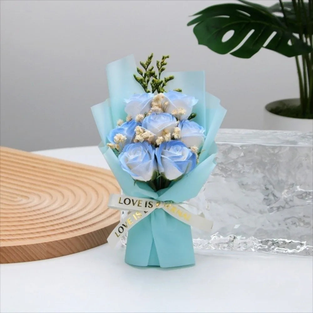 7-Head Soap Flower Bouquet | Mini Table Centerpiece Gift Soap Flower Bouquet Richie's 03