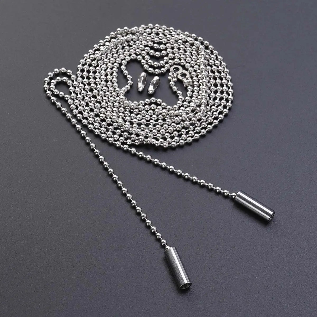 2Pcs Retro Pull Chain Switch for Ceiling Fan & Lamp – Silver Ceiling Fan Pull Chain Richie's