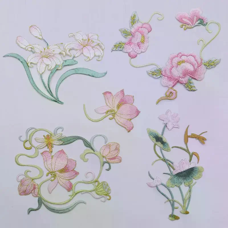 Embroidered Flower Applique Iron-On Patch for Clothes & DIY Embroidered Applique Patch Richie's