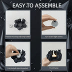 3D Printed Black Cat Ring Candle Holder Set of 6 | PLA Candle Holder Set Richie's