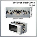 Floral Microwave Cover Waterproof Dust Protector Mat | Polyester Appliance Dust Cover Richie's B